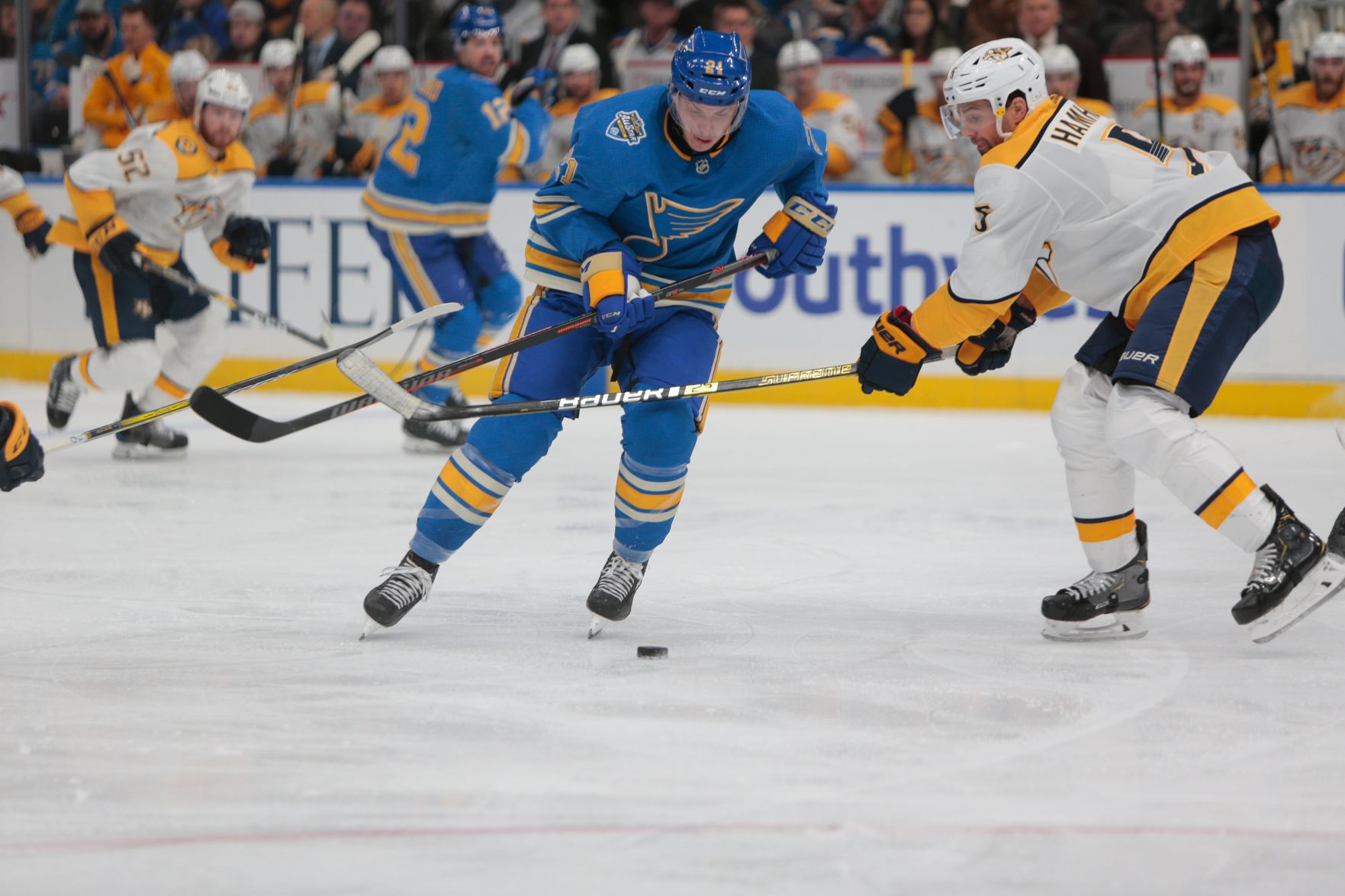Blues take on Predators at the Enterprise Center